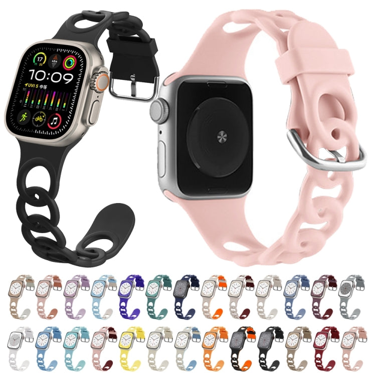 For Apple Watch Series 10 46mm Donut Hollow Silicone Watch Band(White) - Watch Bands by PMc TechLife | Online Shopping South Africa | PMc TechLife | Buy Now Pay Later Mobicred