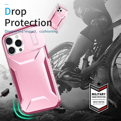 For iPhone 16 Pro Sliding Camshield Phone Case(Pink + Rose Red) - iPhone 16 Pro Cases by PMC Jewellery | Online Shopping South Africa | PMC Jewellery | Buy Now Pay Later Mobicred