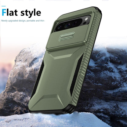 For Google Pixel 9 Pro XL Sliding Camshield Phone Case(Alpine Green) - Google Cases by PMC Jewellery | Online Shopping South Africa | PMC Jewellery | Buy Now Pay Later Mobicred