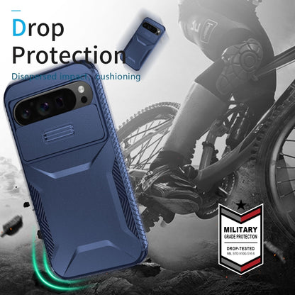 For Google Pixel 9 Pro XL Sliding Camshield Phone Case(Blue) - Google Cases by PMC Jewellery | Online Shopping South Africa | PMC Jewellery | Buy Now Pay Later Mobicred