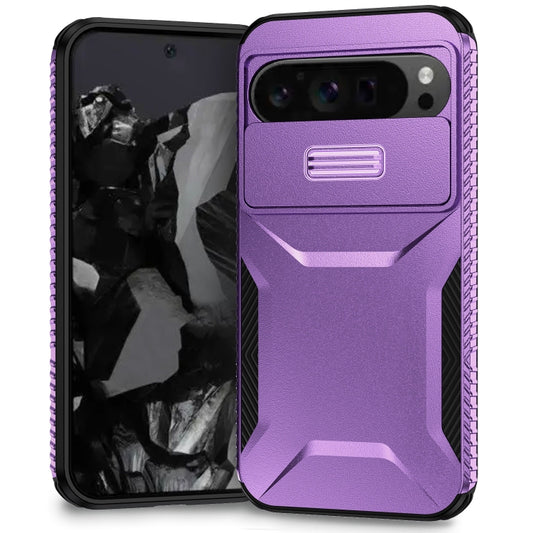 For Google Pixel 9 Pro XL Sliding Camshield Phone Case(Purple) - Google Cases by PMC Jewellery | Online Shopping South Africa | PMC Jewellery | Buy Now Pay Later Mobicred