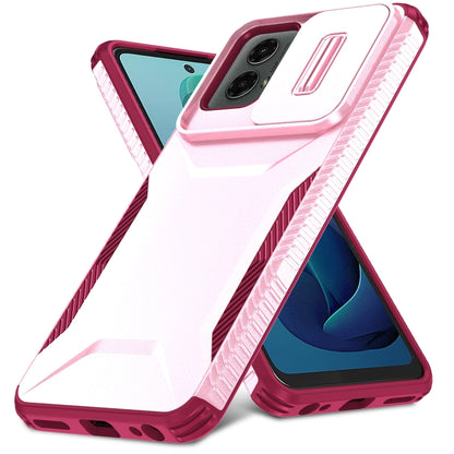 For Motorola Moto G 5G 2024 Sliding Camshield Phone Case(Pink + Rose Red) - Motorola Cases by PMC Jewellery | Online Shopping South Africa | PMC Jewellery | Buy Now Pay Later Mobicred