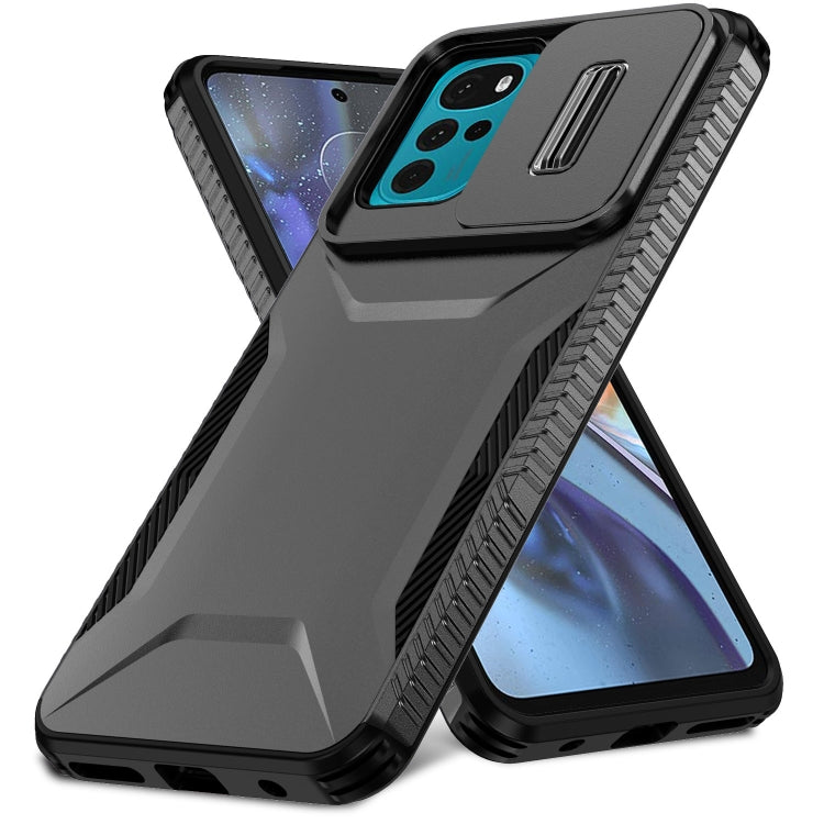 For Motorola Moto G22 2024 Sliding Camshield Phone Case(Black) - Motorola Cases by PMC Jewellery | Online Shopping South Africa | PMC Jewellery | Buy Now Pay Later Mobicred