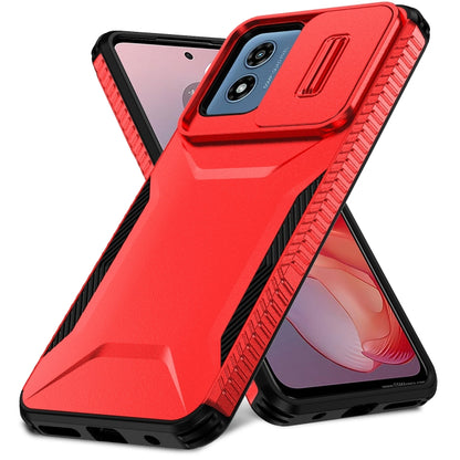 For Motorola Moto G Play 4G 2024 Sliding Camshield Phone Case(Red) - Motorola Cases by PMC Jewellery | Online Shopping South Africa | PMC Jewellery | Buy Now Pay Later Mobicred