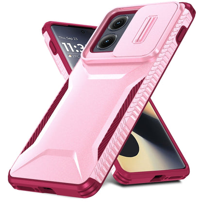 For Motorola Edge 5G 2024 Sliding Camshield Phone Case(Pink + Rose Red) - Motorola Cases by PMC Jewellery | Online Shopping South Africa | PMC Jewellery | Buy Now Pay Later Mobicred