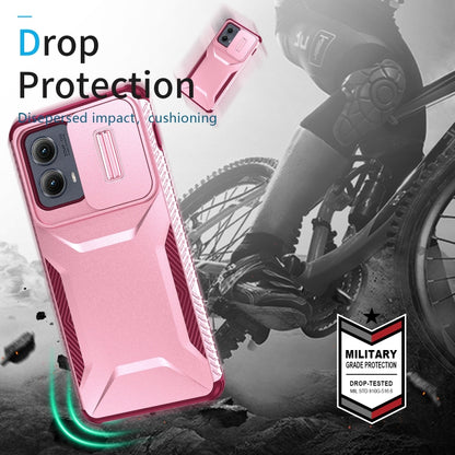 For Motorola Edge 5G 2024 Sliding Camshield Phone Case(Pink + Rose Red) - Motorola Cases by PMC Jewellery | Online Shopping South Africa | PMC Jewellery | Buy Now Pay Later Mobicred