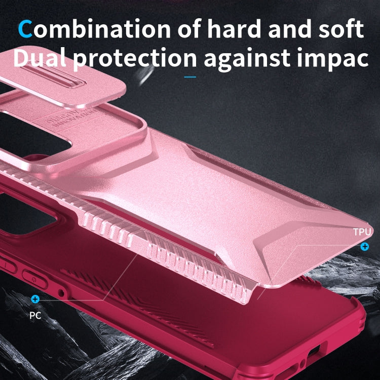 For Motorola Edge 5G 2024 Sliding Camshield Phone Case(Pink + Rose Red) - Motorola Cases by PMC Jewellery | Online Shopping South Africa | PMC Jewellery | Buy Now Pay Later Mobicred