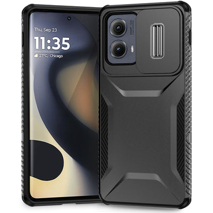 For Motorola Edge 5G 2024 Sliding Camshield Phone Case(Black) - Motorola Cases by PMC Jewellery | Online Shopping South Africa | PMC Jewellery | Buy Now Pay Later Mobicred