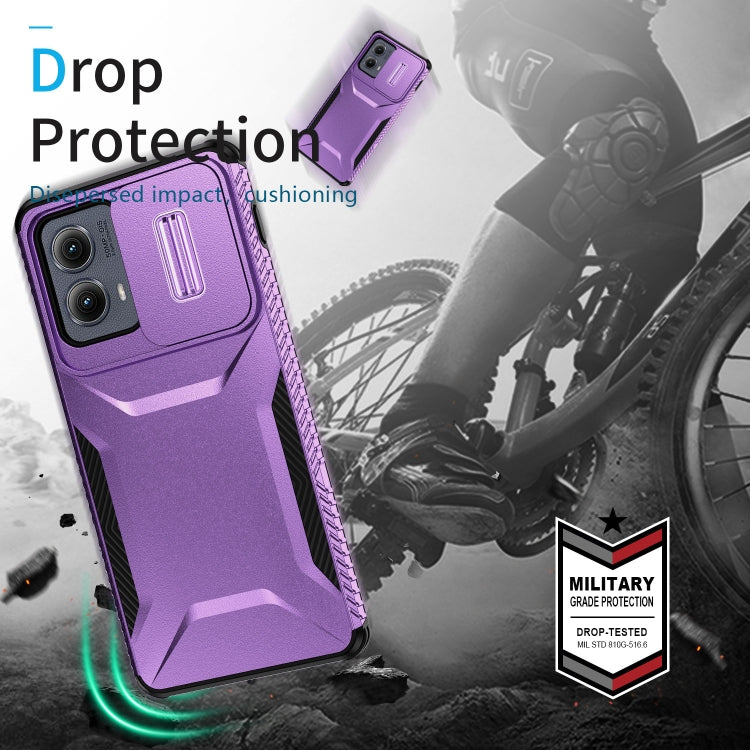 For Motorola Edge 5G 2024 Sliding Camshield Phone Case(Purple) - Motorola Cases by PMC Jewellery | Online Shopping South Africa | PMC Jewellery | Buy Now Pay Later Mobicred