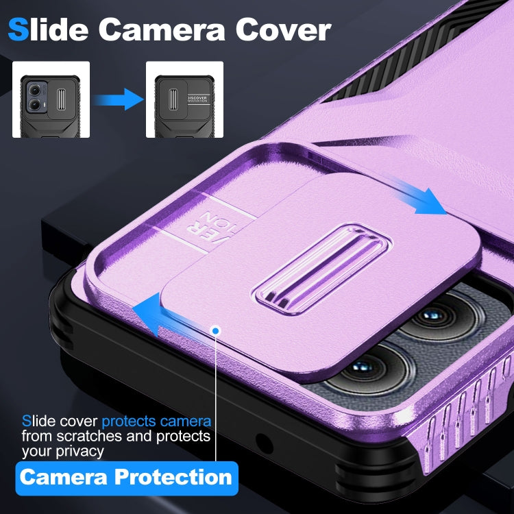 For Motorola Edge 5G 2024 Sliding Camshield Phone Case(Purple) - Motorola Cases by PMC Jewellery | Online Shopping South Africa | PMC Jewellery | Buy Now Pay Later Mobicred