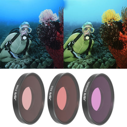 For DJI Osmo Action 4 JUNESTAR Threaded Camera Lens Filter, Filter:3 in Color Diving Filter -  by JSR | Online Shopping South Africa | PMC Jewellery | Buy Now Pay Later Mobicred