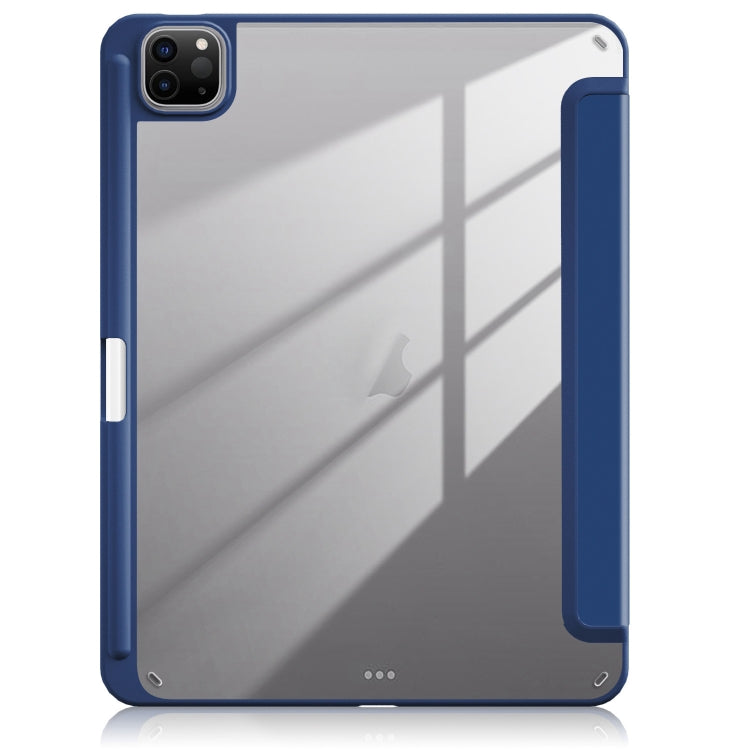 For iPad Pro 11 2024 Acrylic 3-Fold Smart Leather Tablet Case(Dark Blue) - iPad Pro 11 2024 Cases by PMC TechLife | Online Shopping South Africa | PMC TechLife | Buy Now Pay Later Mobicred