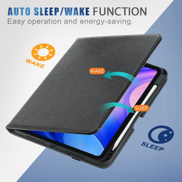 For iPad Pro 11 2024 Front Stand Smart TPU Leather Tablet Case(Black) - iPad Pro 11 2024 Cases by PMC TechLife | Online Shopping South Africa | PMC TechLife | Buy Now Pay Later Mobicred