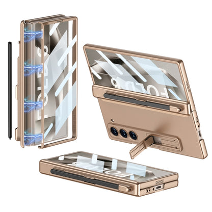 For Samsung Galaxy Z Fold6 GKK Integrated Full Coverage Magnetic Fold Phone Case with Pen Slot, Not Included Pen(Gold) - Galaxy Z Fold6 5G Cases by GKK | Online Shopping South Africa | PMC Jewellery | Buy Now Pay Later Mobicred