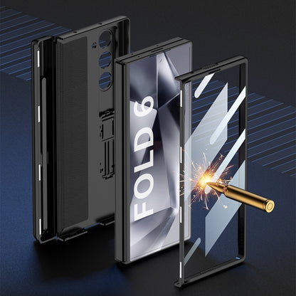 For Samsung Galaxy Z Fold6 GKK Integrated Magnetic Full Coverage Flip Phone Case with Pen Box, Not Included Pen(Grey) - Galaxy Z Fold6 5G Cases by GKK | Online Shopping South Africa | PMC Jewellery | Buy Now Pay Later Mobicred