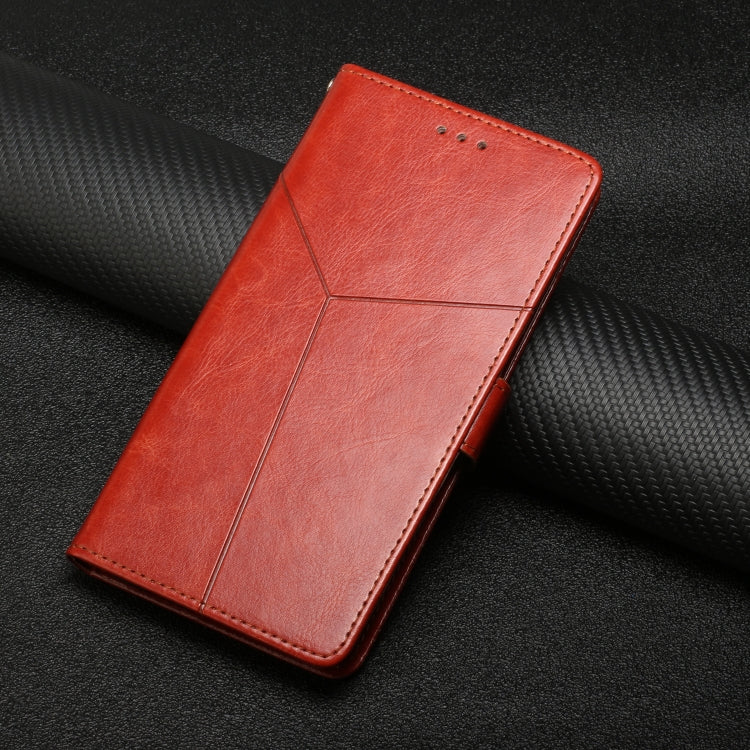 For Samsung Galaxy S25 Ultra 5G Y-shaped Pattern Flip Leather Phone Case(Brown) - Galaxy S25 Ultra 5G Cases by PMC TechLife | Online Shopping South Africa | PMC TechLife | Buy Now Pay Later Mobicred