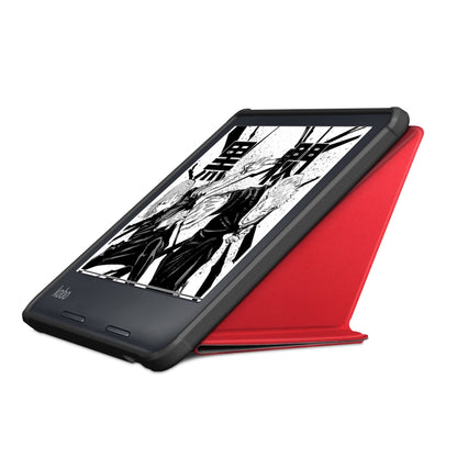 For Kobo Libra Colour 2024 Solid Color Deformation TPU Leather Smart Tablet Case(Red) - Others by PMC Jewellery | Online Shopping South Africa | PMC Jewellery | Buy Now Pay Later Mobicred