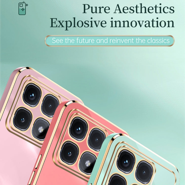 For Redmi K70 Ultra XINLI Straight Edge 6D Electroplate TPU Phone Case(Pink) - Xiaomi Cases by XINLI | Online Shopping South Africa | PMC Jewellery | Buy Now Pay Later Mobicred