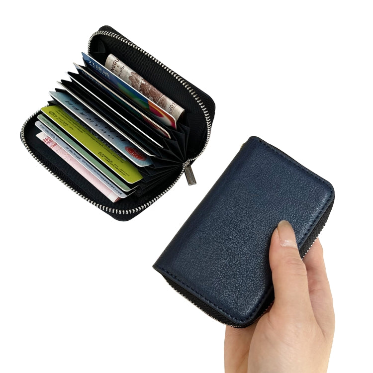 For Google Pixel 8a Solid Color Zipper 11-Card Slots Bag Phone Case with Lanyard(Blue) - Google Cases by PMC TechLife | Online Shopping South Africa | PMC TechLife | Buy Now Pay Later Mobicred