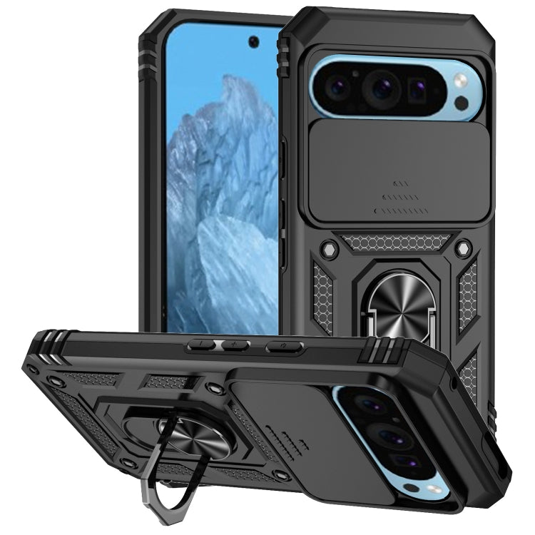 For Google Pixel 9 Sliding Camshield Holder Phone Case(Black) - Google Cases by PMC Jewellery | Online Shopping South Africa | PMC Jewellery | Buy Now Pay Later Mobicred