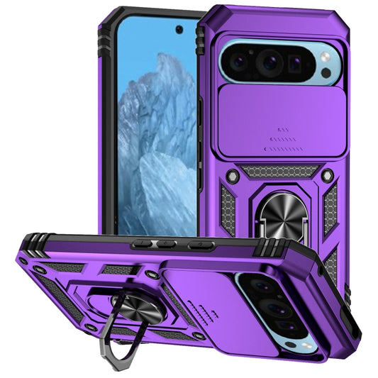 For Google Pixel 9 Sliding Camshield Holder Phone Case(Purple) - Google Cases by PMC Jewellery | Online Shopping South Africa | PMC Jewellery | Buy Now Pay Later Mobicred