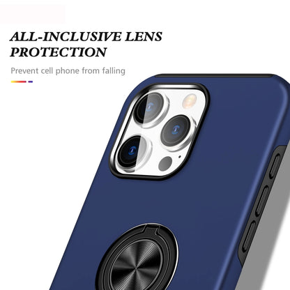 For iPhone 16 Plus Magnetic Ring Holder Phone Case(Navy Blue) - iPhone 16 Plus Cases by PMC Jewellery | Online Shopping South Africa | PMC Jewellery | Buy Now Pay Later Mobicred