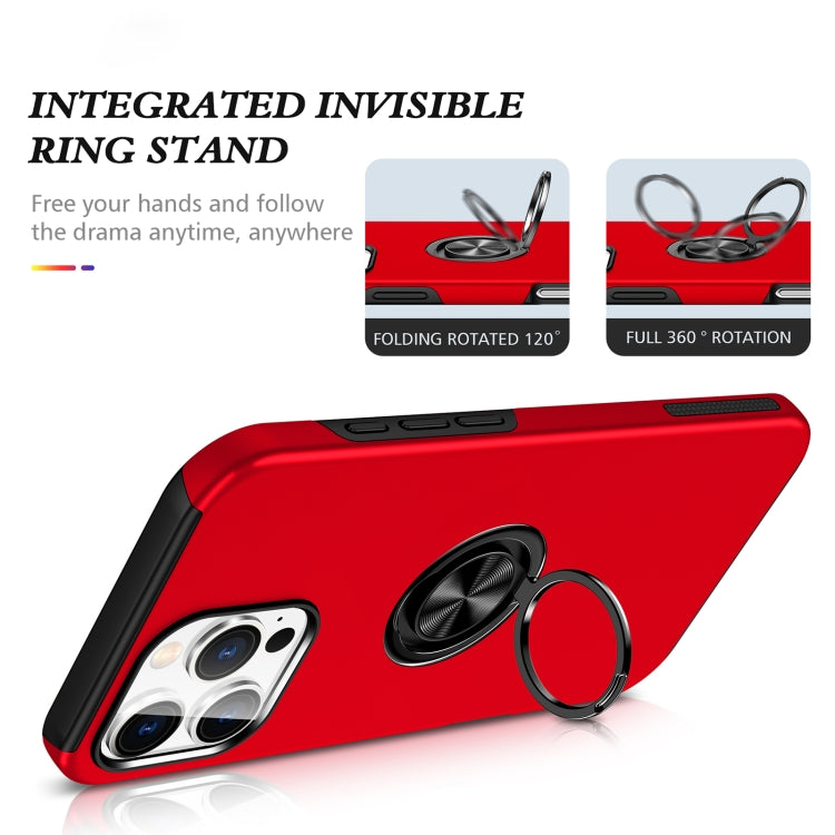 For iPhone 16 Plus Magnetic Ring Holder Phone Case(Red) - iPhone 16 Plus Cases by PMC Jewellery | Online Shopping South Africa | PMC Jewellery | Buy Now Pay Later Mobicred