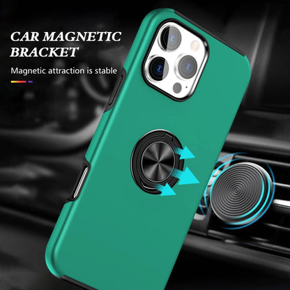 For iPhone 16 Plus Magnetic Ring Holder Phone Case(Dark Green) - iPhone 16 Plus Cases by PMC Jewellery | Online Shopping South Africa | PMC Jewellery | Buy Now Pay Later Mobicred