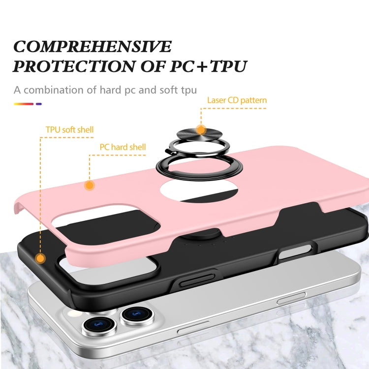 For iPhone 16 Pro Magnetic Ring Holder Phone Case(Rose Gold) - iPhone 16 Pro Cases by PMC Jewellery | Online Shopping South Africa | PMC Jewellery | Buy Now Pay Later Mobicred