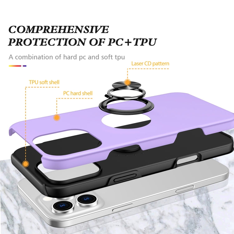 For iPhone 16 Pro Magnetic Ring Holder Phone Case(Purple) - iPhone 16 Pro Cases by PMC Jewellery | Online Shopping South Africa | PMC Jewellery | Buy Now Pay Later Mobicred