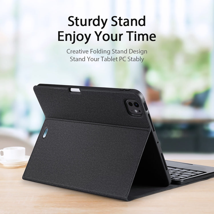 For iPad Pro 11 2024 DUX DUCIS TK Series Wireless Bluetooth Keyboard Tablet Protective Case(Black) - For iPad Pro by DUX DUCIS | Online Shopping South Africa | PMC Jewellery | Buy Now Pay Later Mobicred