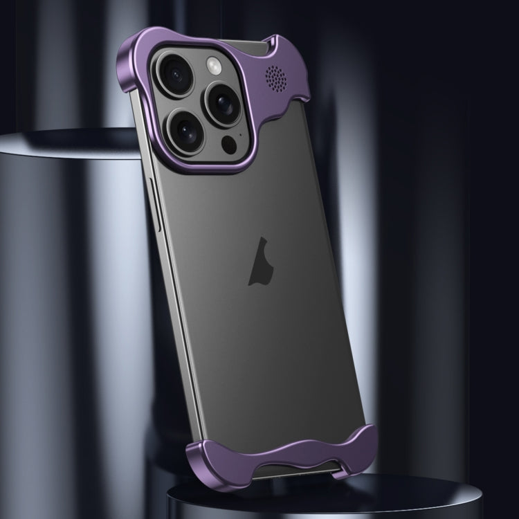 For iPhone 12 Pro Max Aromatherapy Alloy Frameless Phone Case(Purple) - iPhone 12 Pro Max Cases by PMC Jewellery | Online Shopping South Africa | PMC Jewellery | Buy Now Pay Later Mobicred