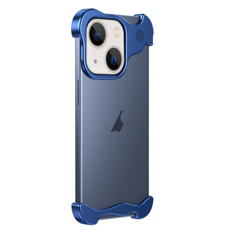 For iPhone 13 Aromatherapy Alloy Frameless Phone Case(Blue) - iPhone 13 Cases by PMC Jewellery | Online Shopping South Africa | PMC Jewellery | Buy Now Pay Later Mobicred