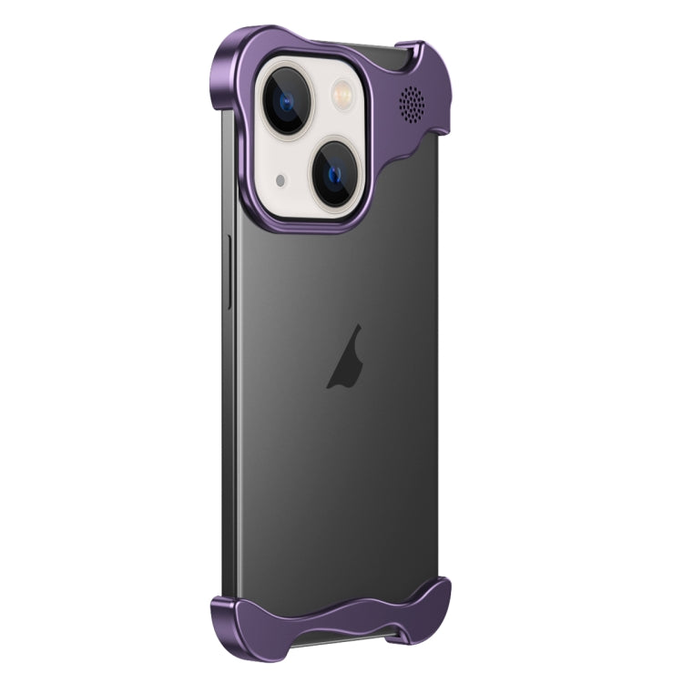 For iPhone 14 Plus Aromatherapy Alloy Frameless Phone Case(Purple) - iPhone 14 Plus Cases by PMC Jewellery | Online Shopping South Africa | PMC Jewellery | Buy Now Pay Later Mobicred