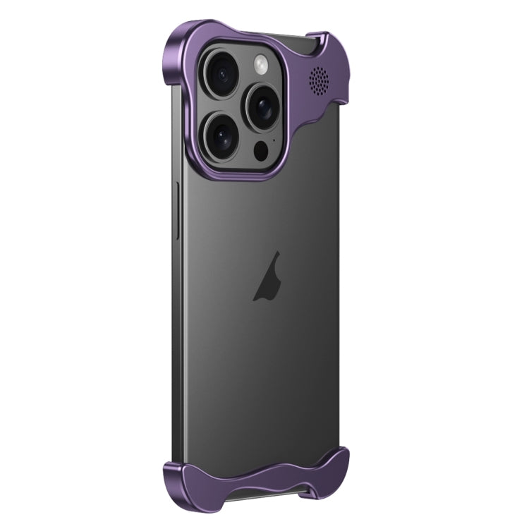 For iPhone 16 Pro Aromatherapy Alloy Frameless Phone Case(Purple) - iPhone 16 Pro Cases by PMC Jewellery | Online Shopping South Africa | PMC Jewellery | Buy Now Pay Later Mobicred