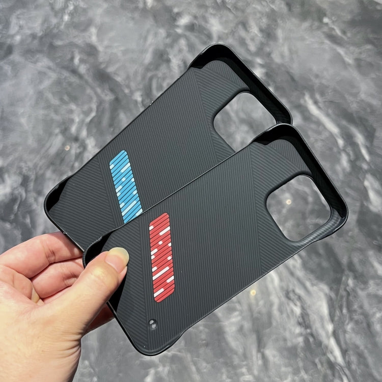 For iPhone 15 Pro Max Carbon Fiber Frameless Cooling Phone Case(Blue) - free shipping - PMC Jewellery - Order now!