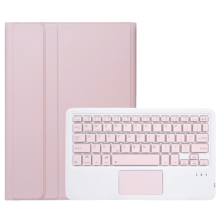 For iPad Air 11 2024 / Air 5 10.9 A098B-A Detachable Ultra-Thin Bluetooth Touch Keyboard Leather Tablet Case with Pen Slot(Pink) - For iPad Air by PMC Jewellery | Online Shopping South Africa | PMC Jewellery | Buy Now Pay Later Mobicred