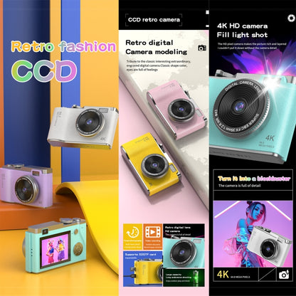 LK003 2.4 inch Dual-lens 4K HD CCD Camera Retro Kids Camera(Purple) - Children Cameras by PMC Jewellery | Online Shopping South Africa | PMC Jewellery | Buy Now Pay Later Mobicred