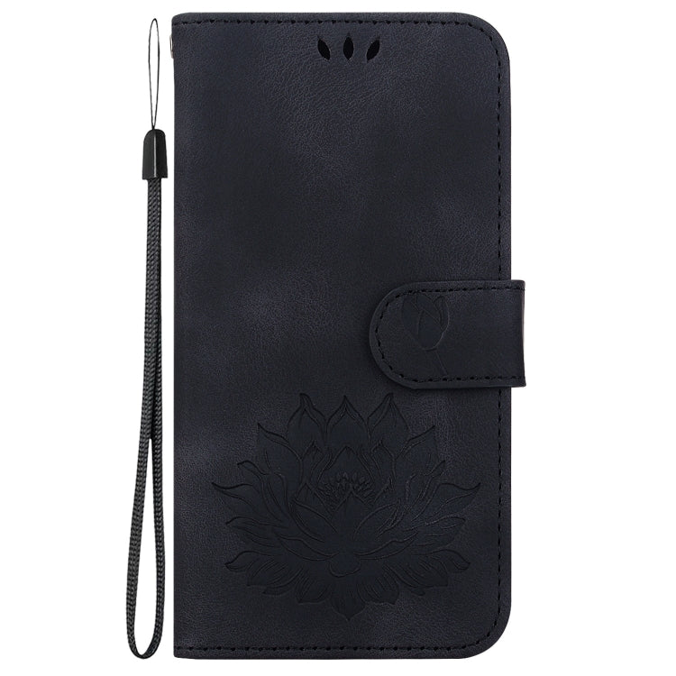 For Google Pixel 9 Lotus Embossed Leather Phone Case(Black) - Google Cases by PMC Jewellery | Online Shopping South Africa | PMC Jewellery | Buy Now Pay Later Mobicred