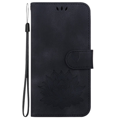 For Honor Magic6 Pro Lotus Embossed Leather Phone Case(Black) - Honor Cases by PMC Jewellery | Online Shopping South Africa | PMC Jewellery | Buy Now Pay Later Mobicred