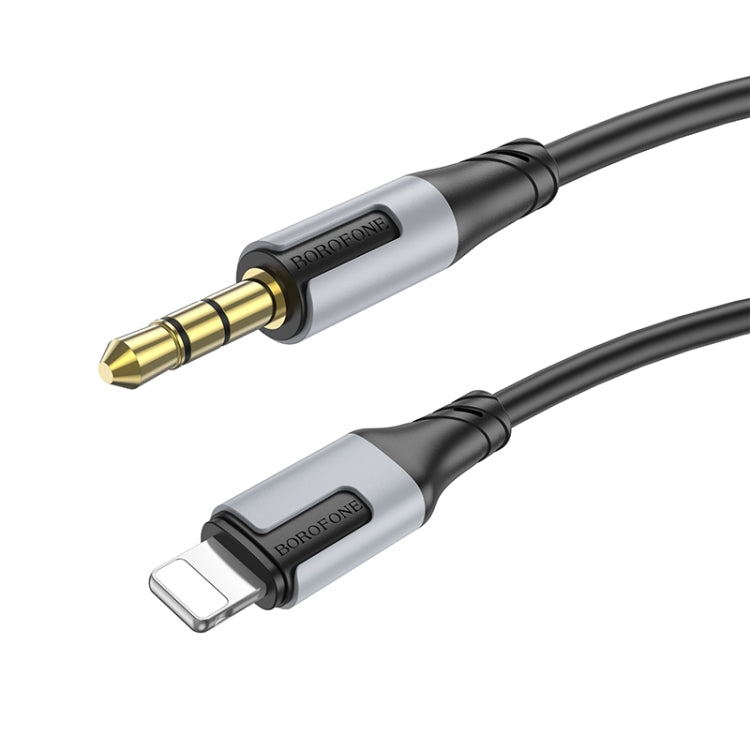 Borofone BL19 AUX Creator Audio Cable, 3.5mm to 8 Pin Cable, Length: 1m(Black) - Video & Audio Cable by Borofone | Online Shopping South Africa | PMC Jewellery | Buy Now Pay Later Mobicred