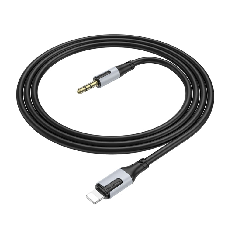 Borofone BL19 AUX Creator Audio Cable, 3.5mm to 8 Pin Cable, Length: 1m(Black) - Video & Audio Cable by Borofone | Online Shopping South Africa | PMC Jewellery | Buy Now Pay Later Mobicred