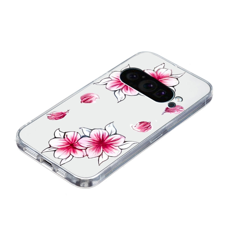 For Google Pixel 9 Pro Colored Drawing Pattern Transparent TPU Phone Case(Sakura) - Google Cases by PMC Jewellery | Online Shopping South Africa | PMC Jewellery | Buy Now Pay Later Mobicred