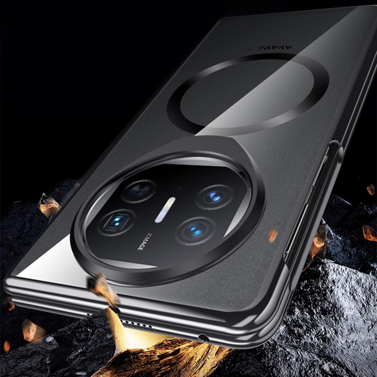 For Huawei Mate X5 Integrated MagSafe Metal Lens Holder PC Electroplating Phone Case(Silver) - Huawei Cases by PMC TechLife | Online Shopping South Africa | PMC TechLife | Buy Now Pay Later Mobicred