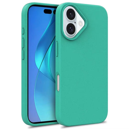 For iPhone 16 Wheat Straw TPU Phone Case(Green) - iPhone 16 Cases by PMC Jewellery | Online Shopping South Africa | PMC Jewellery | Buy Now Pay Later Mobicred