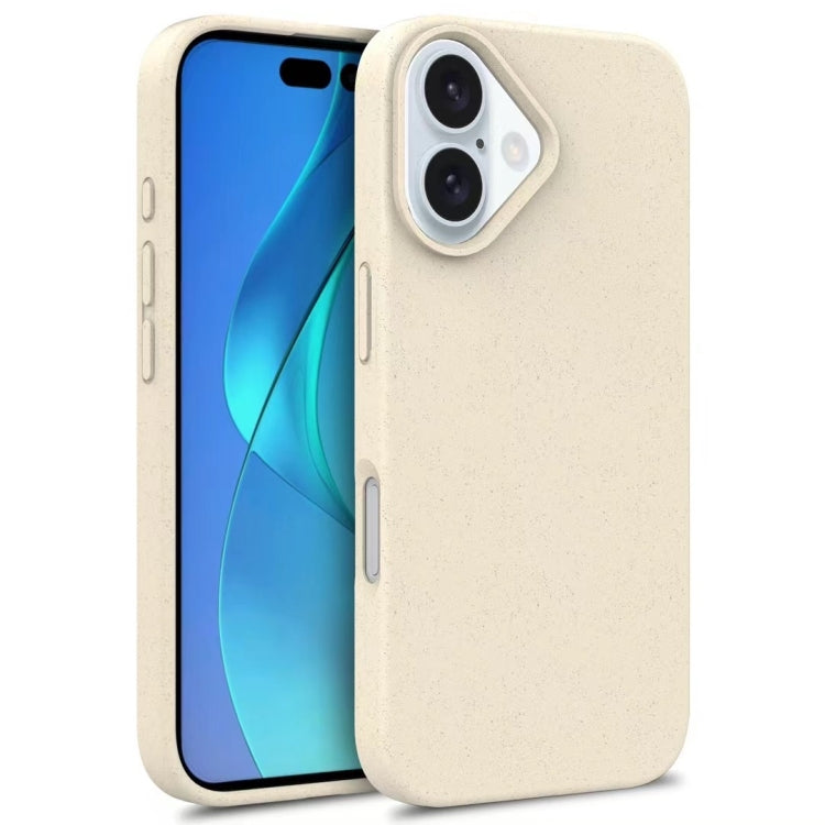 For iPhone 16 Wheat Straw TPU Phone Case(White) - iPhone 16 Cases by PMC Jewellery | Online Shopping South Africa | PMC Jewellery | Buy Now Pay Later Mobicred