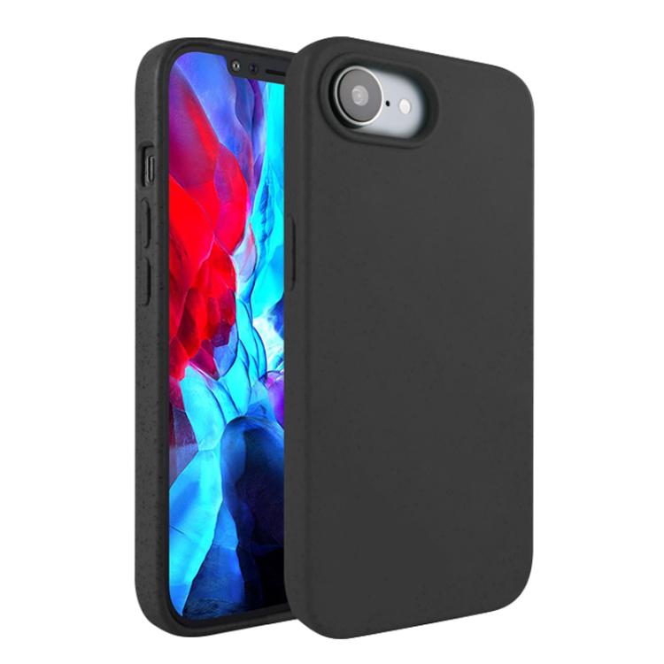 For iPhone 16e Wheat Straw TPU Phone Case(Black) - iPhone 16e Cases by PMC TechLife | Online Shopping South Africa | PMC TechLife | Buy Now Pay Later Mobicred