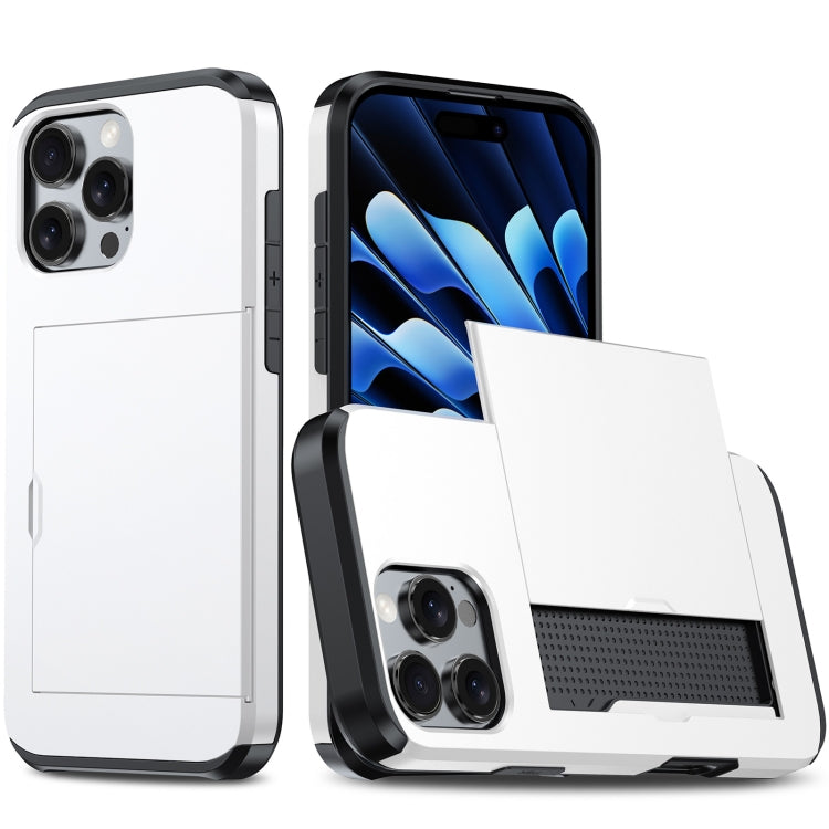 For iPhone 16 Pro Shockproof Armor Phone Case with Card Slot(White) - iPhone 16 Pro Cases by PMC TechLife | Online Shopping South Africa | PMC TechLife | Buy Now Pay Later Mobicred