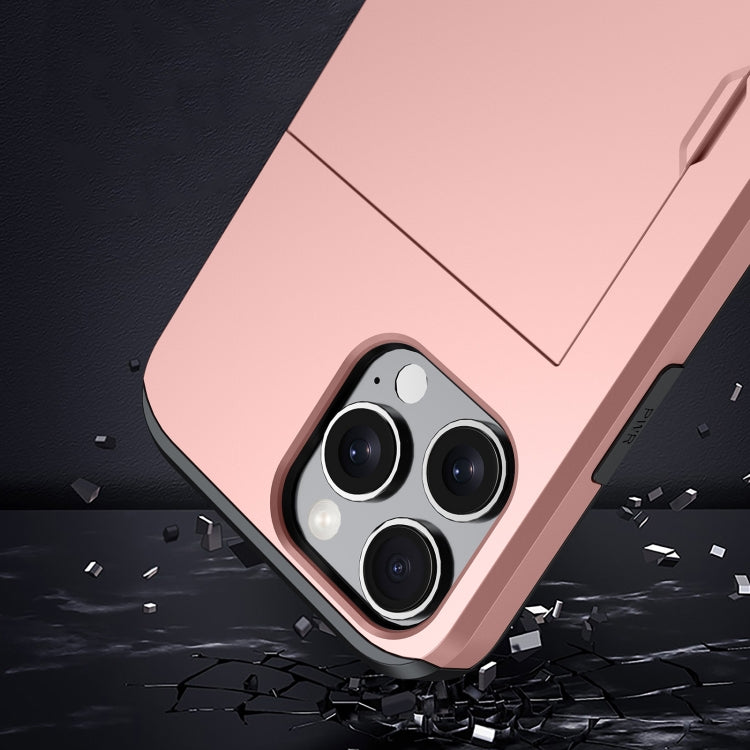 For iPhone 16 Shockproof Armor Phone Case with Card Slot(Gold) - iPhone 16 Cases by PMC TechLife | Online Shopping South Africa | PMC TechLife | Buy Now Pay Later Mobicred