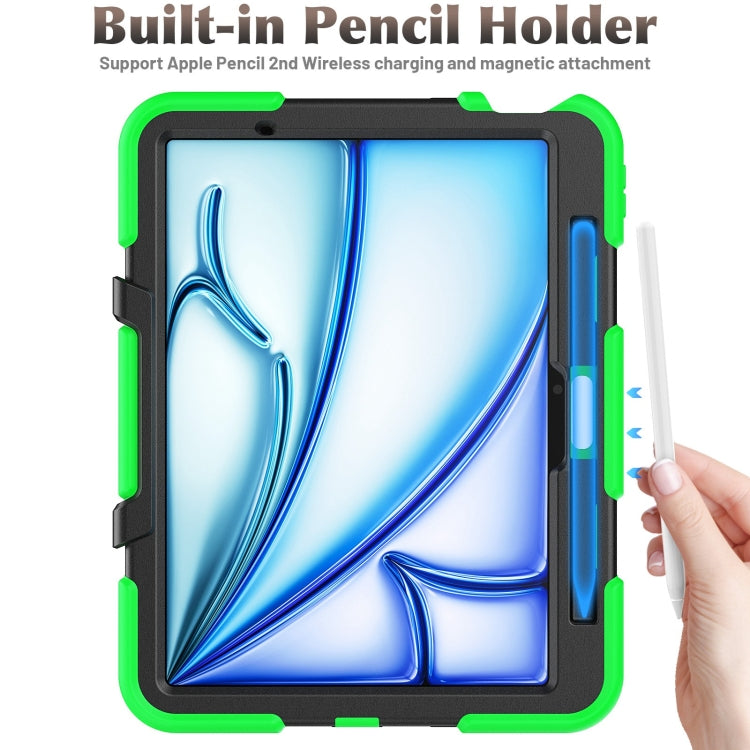 For iPad Air 11 2024 Colorful Silicone Heavy Duty Hybrid PC Tablet Case(Green) - iPad Air 11 2024 Cases by PMC Jewellery | Online Shopping South Africa | PMC Jewellery | Buy Now Pay Later Mobicred